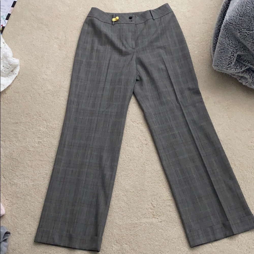 ann taylor charcoal grey trousers